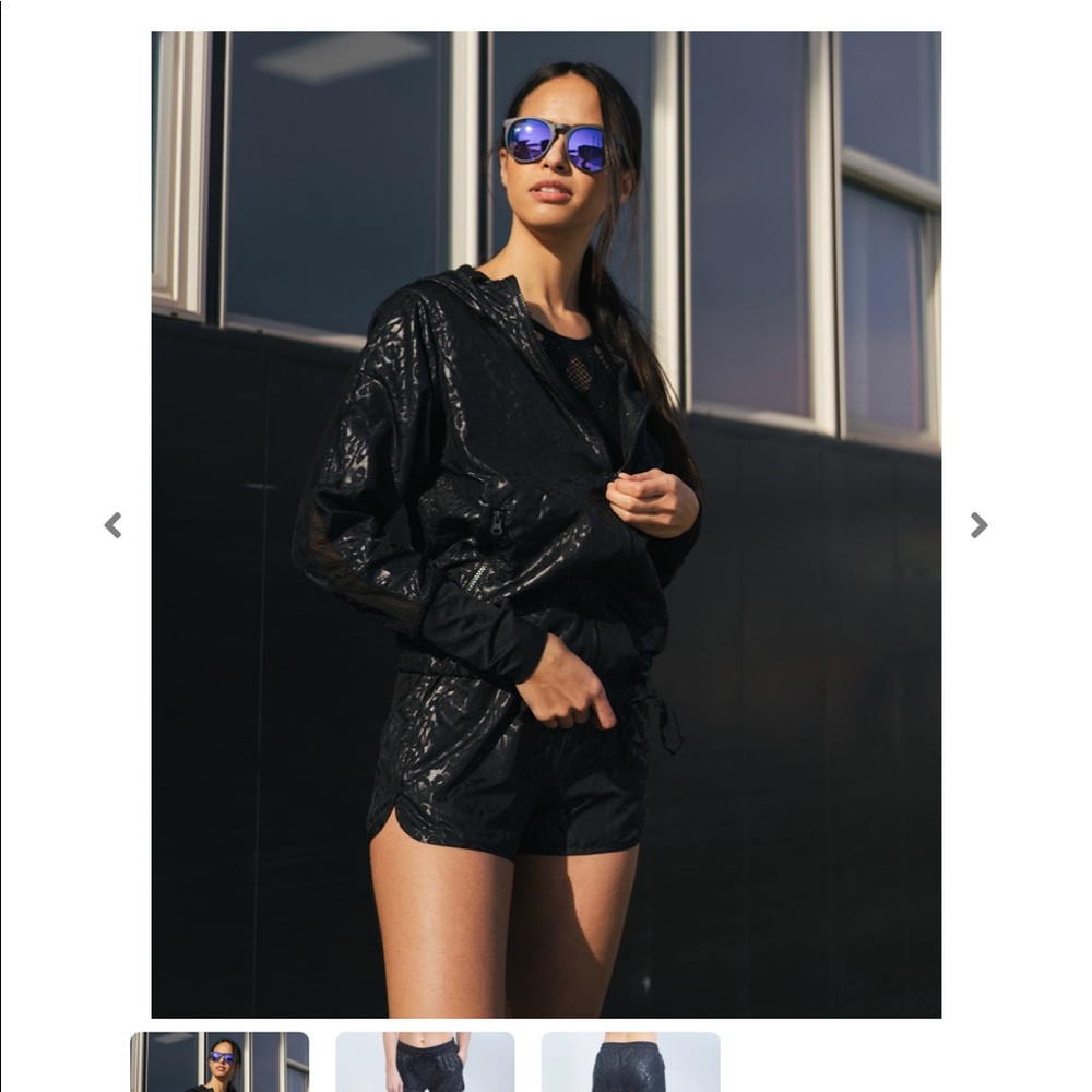 ZYIA black bomber shorts